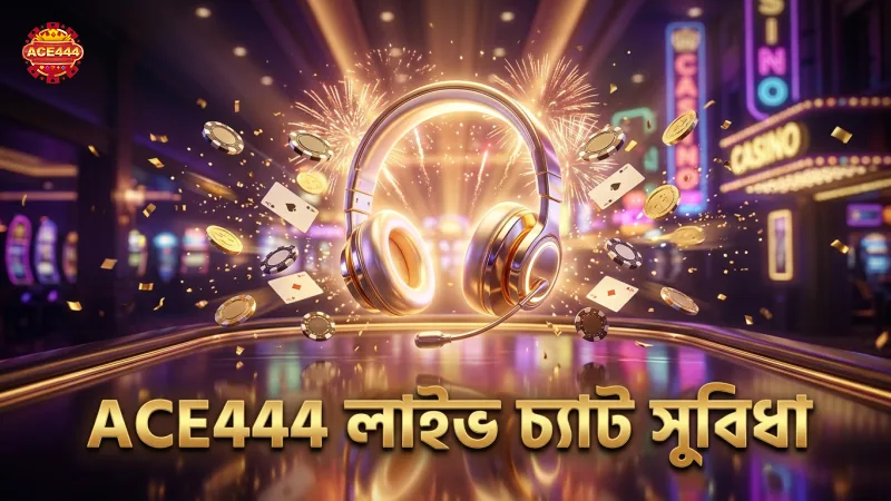 লাইভ চ্যাট ও ফোনে দ্রুত সাড়া পাওয়া যায় ACE444-তে।