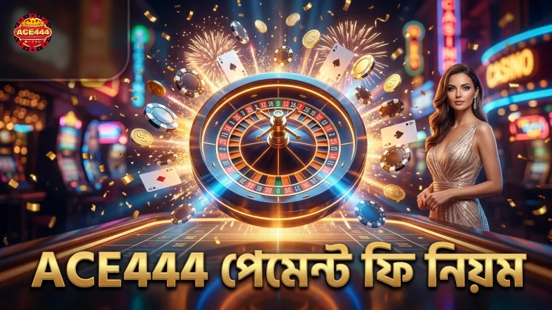 ACE444 প্ল্যাটফর্মে পেমেন্ট ফি ও ওয়েজারিং নিয়ম স্পষ্ট।
